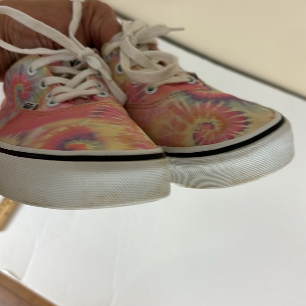 Vans Pink Pastel Tye Dye Lace Up Sneakers Size 8 - Picture 7 of 12